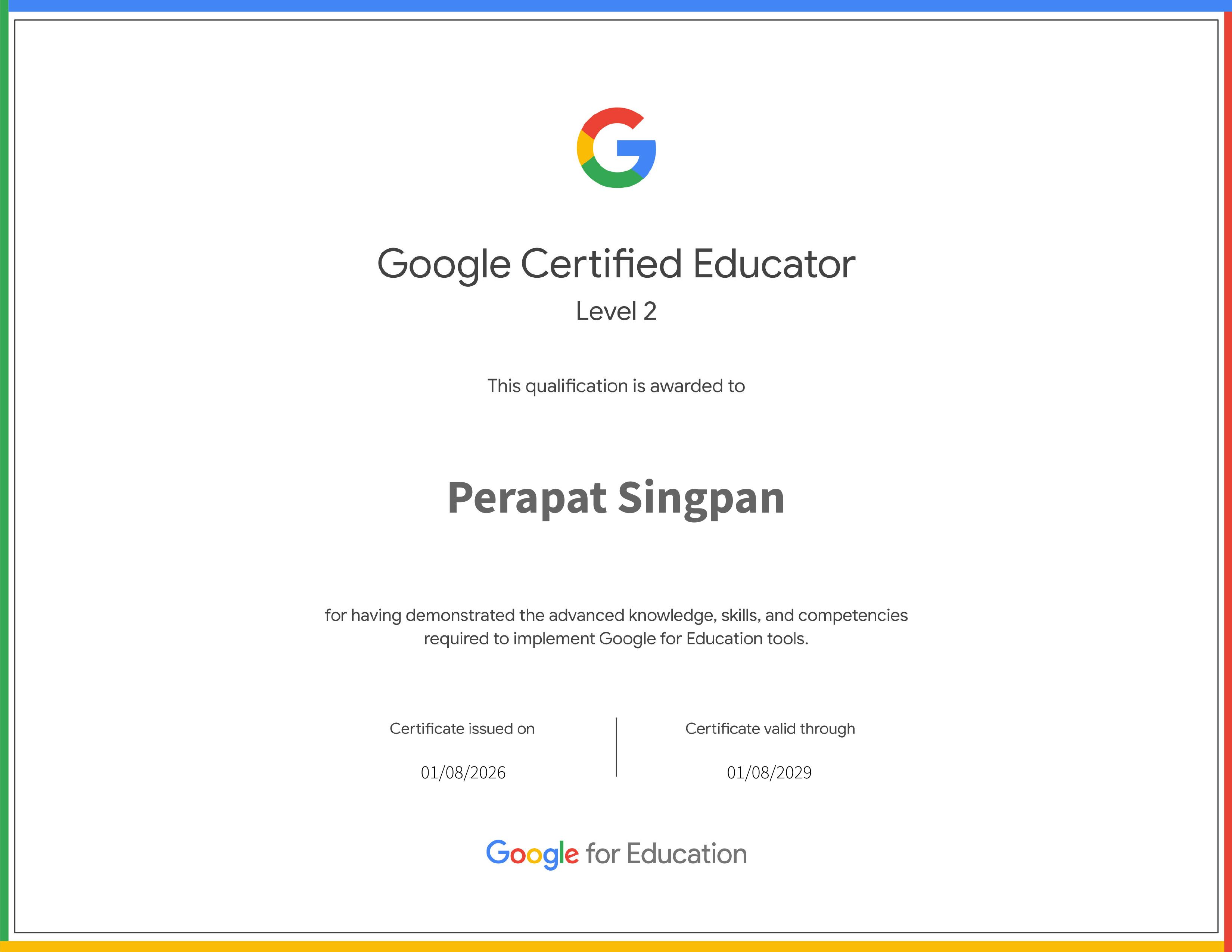 Google Certified Educator Level 2
